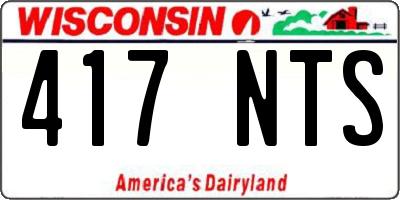 WI license plate 417NTS