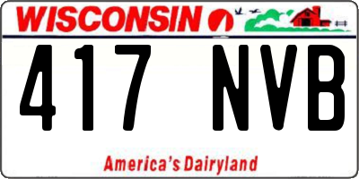 WI license plate 417NVB