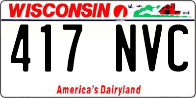 WI license plate 417NVC