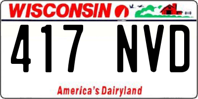 WI license plate 417NVD