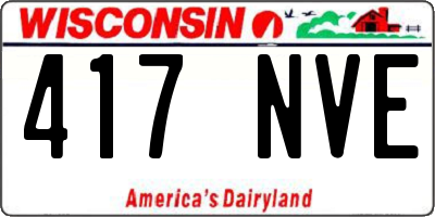 WI license plate 417NVE