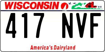 WI license plate 417NVF