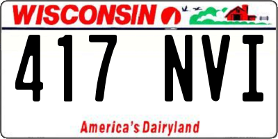 WI license plate 417NVI