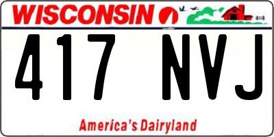 WI license plate 417NVJ