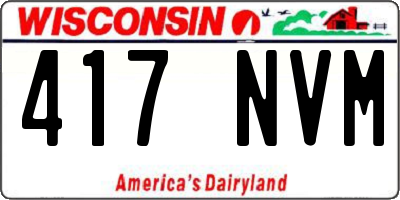 WI license plate 417NVM