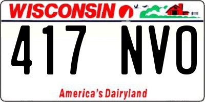 WI license plate 417NVO