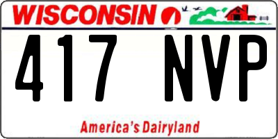 WI license plate 417NVP