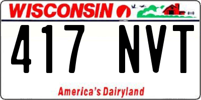 WI license plate 417NVT
