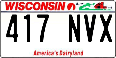 WI license plate 417NVX