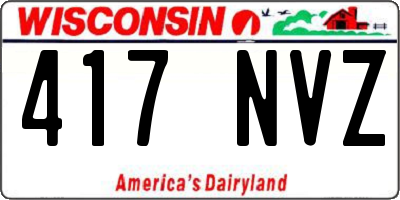 WI license plate 417NVZ
