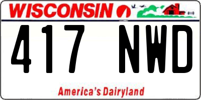 WI license plate 417NWD