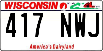 WI license plate 417NWJ