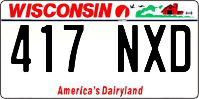 WI license plate 417NXD