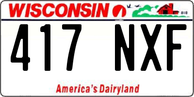WI license plate 417NXF