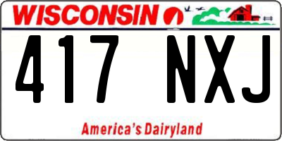 WI license plate 417NXJ