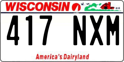 WI license plate 417NXM