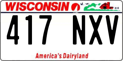 WI license plate 417NXV