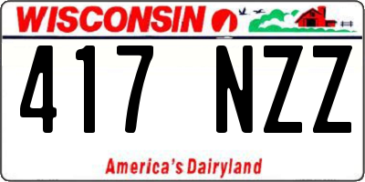 WI license plate 417NZZ