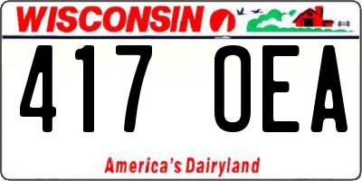 WI license plate 417OEA