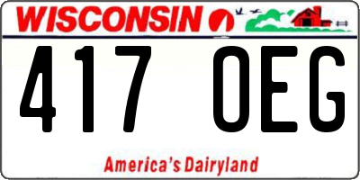 WI license plate 417OEG