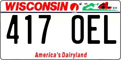 WI license plate 417OEL