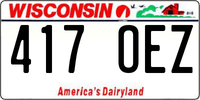 WI license plate 417OEZ