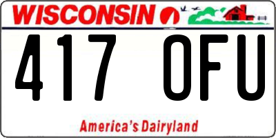 WI license plate 417OFU