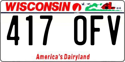 WI license plate 417OFV