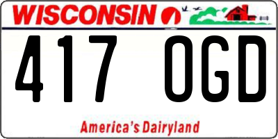 WI license plate 417OGD