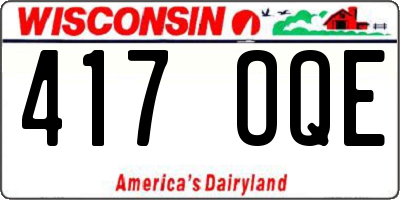 WI license plate 417OQE