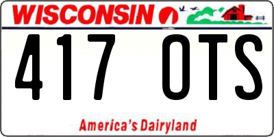 WI license plate 417OTS