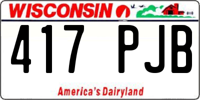 WI license plate 417PJB