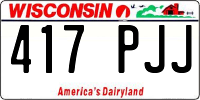 WI license plate 417PJJ