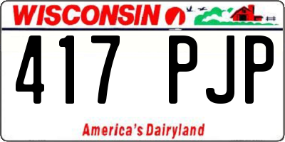 WI license plate 417PJP