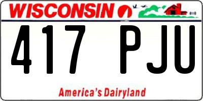 WI license plate 417PJU