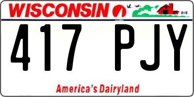 WI license plate 417PJY
