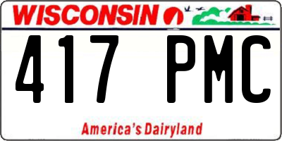 WI license plate 417PMC