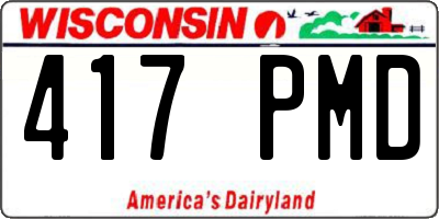 WI license plate 417PMD