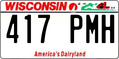 WI license plate 417PMH