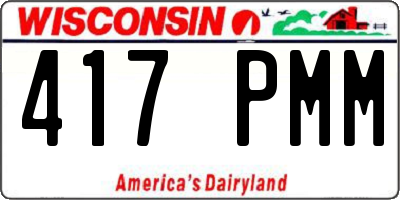 WI license plate 417PMM