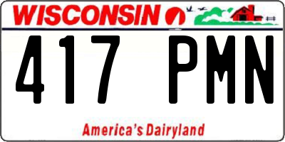 WI license plate 417PMN