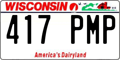 WI license plate 417PMP