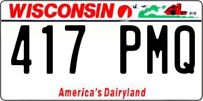 WI license plate 417PMQ