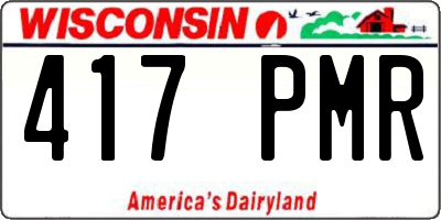 WI license plate 417PMR