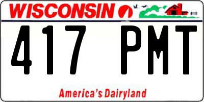 WI license plate 417PMT