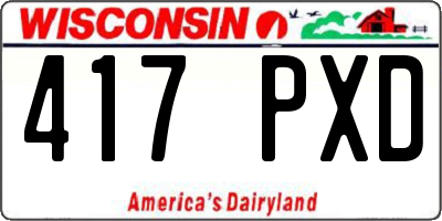 WI license plate 417PXD