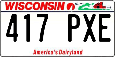 WI license plate 417PXE