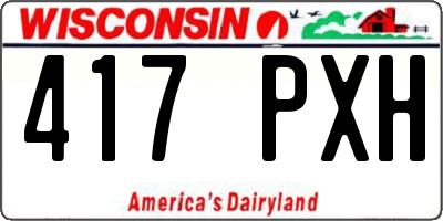 WI license plate 417PXH