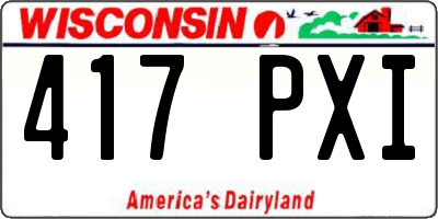 WI license plate 417PXI