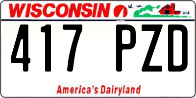 WI license plate 417PZD